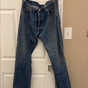 501 Levi's Blue Straight Jeans Classic Fit
